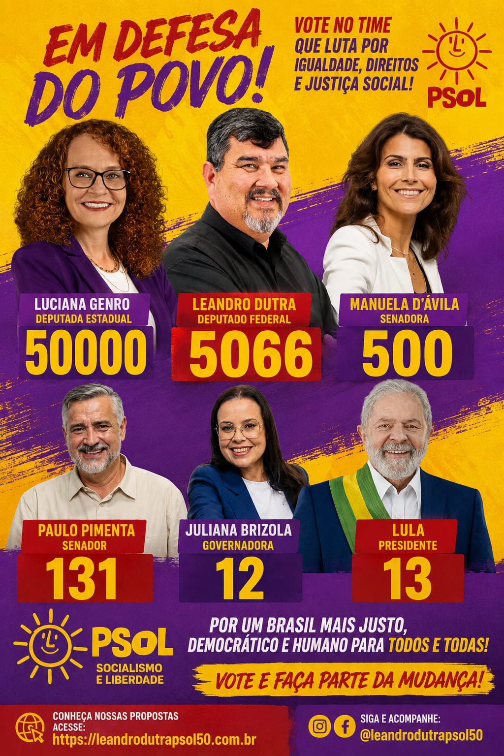 Material visual da campanha